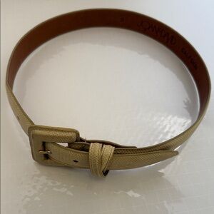 Beige calfskin Leather Belt Joan & David vintage luxury